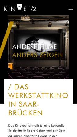 Vorschau der mobilen Webseite www.kinoachteinhalb.de, Kino Achteinhalb
