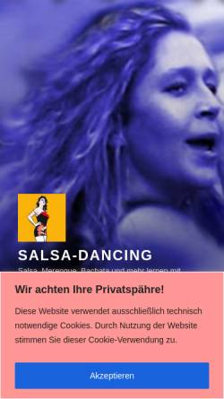 Vorschau der mobilen Webseite www.belindabrandl.com, Salsa Dancing Havanna Club Belinda Brandl