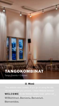 Vorschau der mobilen Webseite www.tangokombinat.de, Tangokombinat