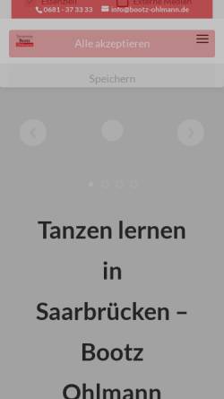 Vorschau der mobilen Webseite www.bootz-ohlmann.de, Tanzschule Bootz-Ohlmann
