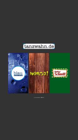 Vorschau der mobilen Webseite www.tanzwahn.de, Tanzwahn Gastromedia Ltd. Dieter Seiwert