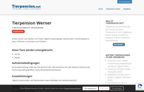 Vorschau von www.tierpension.net, Tierpension Familie Werner Dudweiler