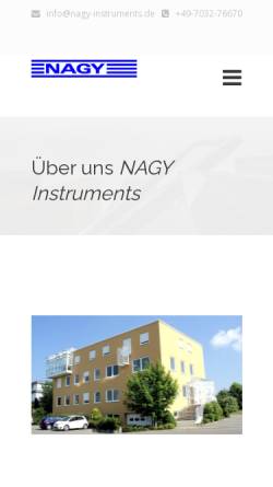 Vorschau der mobilen Webseite www.nagy-instruments.de, NAGY Messsysteme GmbH