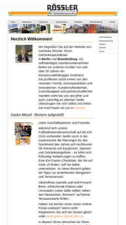 Vorschau der mobilen Webseite www.getraenke-roessler.de, Getränkefachmärkte Rössler OHG