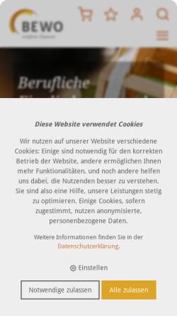 Vorschau der mobilen Webseite www.bewo.ch, Bewo