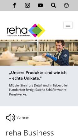 Vorschau der mobilen Webseite www.reha-marketing.de, Reha GmbH