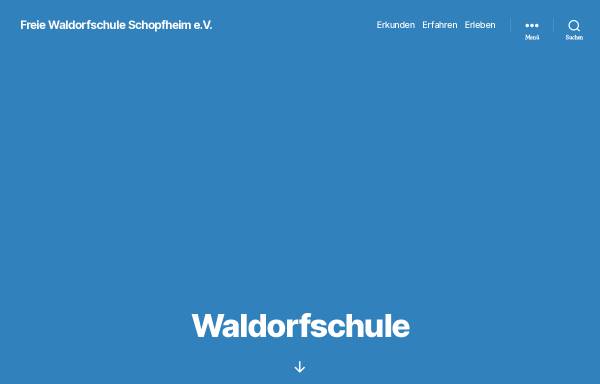 Vorschau von www.waldorfschuleschopfheim.de, Freie Waldorfschule Schopfheim