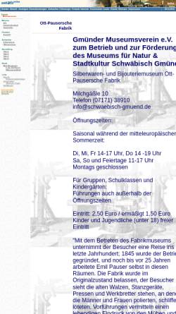 Vorschau der mobilen Webseite www.ostalb-online.de, Schmuck- und Bijouteriemuseum Ott-Pauser