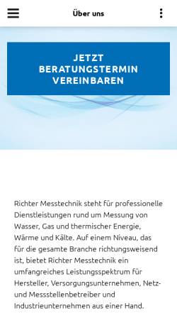 Vorschau der mobilen Webseite www.richter-messtechnik.de, Richter Messtechnik KG