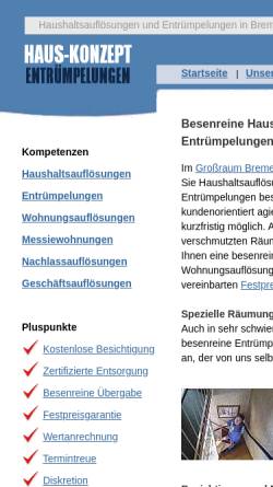 Vorschau der mobilen Webseite www.haus-konzept.info, Haus-Konzept Bremen