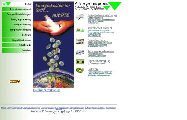 Vorschau von www.pt-energiemanagement.de, PT Energiemanagement