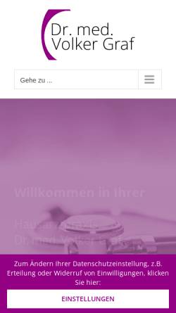 Vorschau der mobilen Webseite www.dr-volker-graf.de, Dr. med. Volker Graf