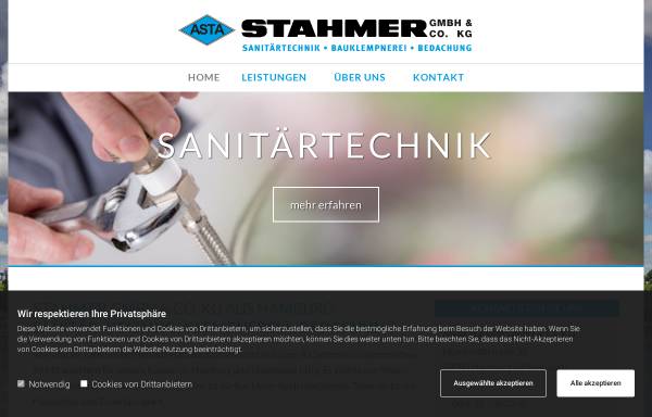 Vorschau von www.stahmer-klempner.de, A.Stahmer Bauklempnerei