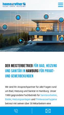 Vorschau der mobilen Webseite ha-ru.de, Haase & Ruther GmbH