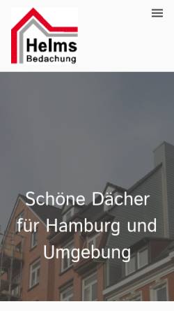 Vorschau der mobilen Webseite www.helms-bedachung.de, Helms Bedachung