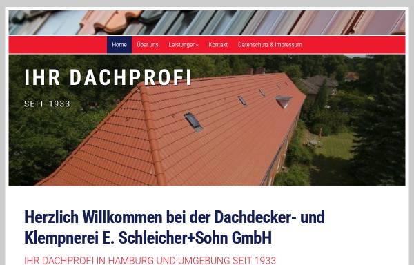 Vorschau von www.schleicher-dach.de, Schleicher & Sohn Dachdeckerei
