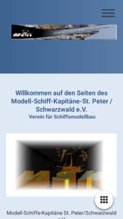 Vorschau der mobilen Webseite www.msk-st-peter.de, MSK St. Peter