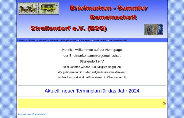 Vorschau von www.briefmarkenverein-strullendorf.de, Briefmarken-Sammler-Gemeinschaft Strullendorf e. V.