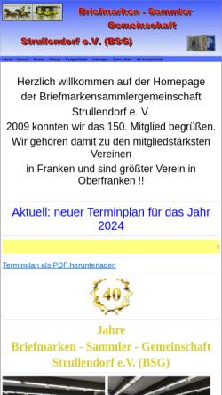 Vorschau der mobilen Webseite www.briefmarkenverein-strullendorf.de, Briefmarken-Sammler-Gemeinschaft Strullendorf e. V.