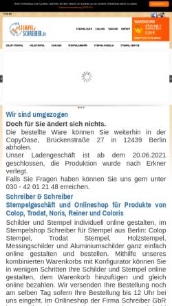 Vorschau der mobilen Webseite www.stempel-schreiber.de, Schreiber & Schreiber GbR