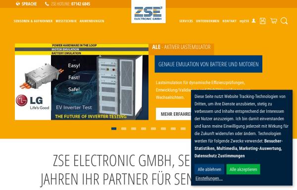 Vorschau von www.zse.de, ZSE Mess-Systeme und Sensortechnik GmbH