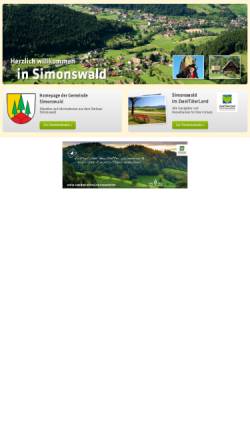 Vorschau der mobilen Webseite www.simonswald.de, Gemeinde Simonswald