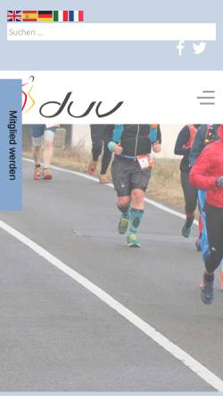 Vorschau der mobilen Webseite www.ultra-marathon.org, Deutsche Ultramarathon-Vereinigung e.V. (DUV)