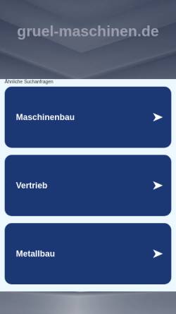 Vorschau der mobilen Webseite www.gruel-maschinen.de, H.M.Gruel Maschinen-Produktion & Vertrieb