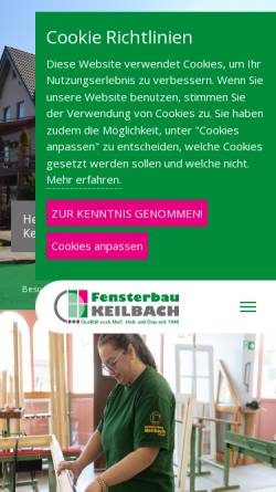 Vorschau der mobilen Webseite www.fensterbau-keilbach.de, Fensterbau Keilbach GmbH