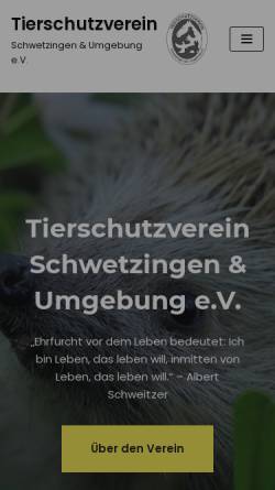 Vorschau der mobilen Webseite tierschutzverein-schwetzingen.de, Tierschutzverein Schwetzingen und Umgebung e.V.