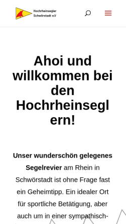 Vorschau der mobilen Webseite www.hochrheinsegler.de, Hochrheinsegler Schwörstadt