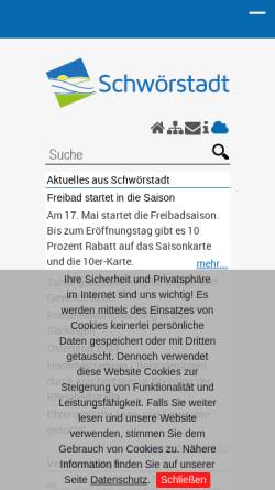 Vorschau der mobilen Webseite www.schwoerstadt.de, Schwörstadt