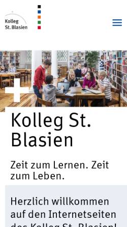 Vorschau der mobilen Webseite www.kolleg-st-blasien.de, Kolleg St. Blasien
