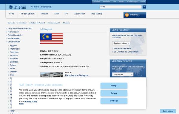 Vorschau von www.thieme.de, Malaysia - Via medici online