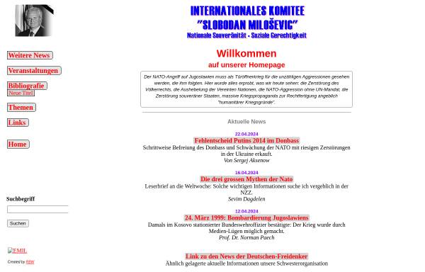 Vorschau von www.free-slobo.de, Freiheit für Slobodan Milosevic