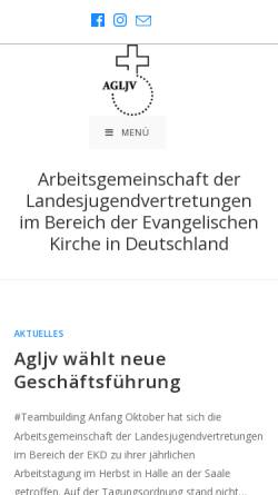 Vorschau der mobilen Webseite www.agljv.de, AG Landesjugendvertretungen im Bereich der EKD
