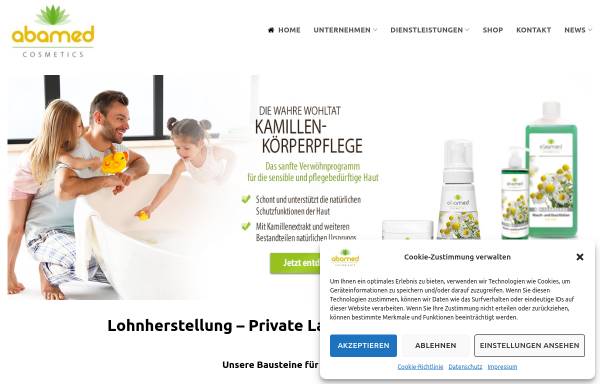 Vorschau von www.abamed.de, Abamed Cosmetics International