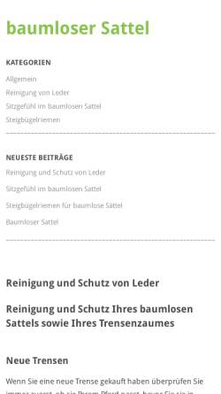 Vorschau der mobilen Webseite www.baumloser-sattel.de, Trekker - Baumlose Sättel