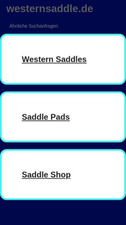Vorschau der mobilen Webseite www.westernsaddle.de, westernsaddle - Bernd Böse Wissen