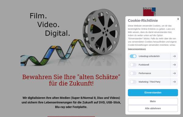 Vorschau von www.film-video-digitalisieren.de, Boley Media - Film und Videoproduktion