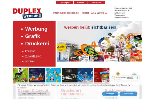 Vorschau von www.duplex-dresden.de, Duplex Grafik & Druck Dresden UG