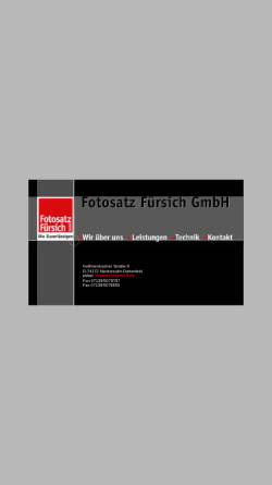 Vorschau der mobilen Webseite www.fuersich.de, Fotosatz Fürsich GmbH