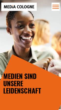 Vorschau der mobilen Webseite www.mediacologne.de, MediaCologneGroup (MCG)