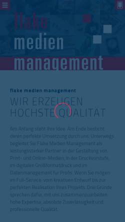 Vorschau der mobilen Webseite www.flakemedien.de, Reprotec GmbH