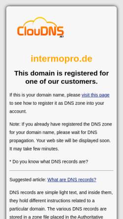 Vorschau der mobilen Webseite www.intermopro.de, InterMopro