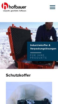 Vorschau der mobilen Webseite www.hofbauer.de, Gregor Hofbauer GmbH