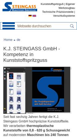 Vorschau der mobilen Webseite www.kjsteingassgmbh.de, K. J. Steingass GmbH