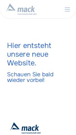 Vorschau der mobilen Webseite www.mack.co.at, mack GmbH