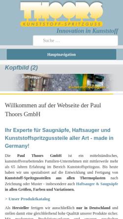 Vorschau der mobilen Webseite www.thoors.de, Paul Thoors GmbH