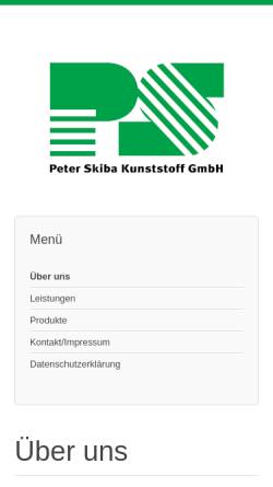 Vorschau der mobilen Webseite www.skibakunststoffgmbh.de, SKIBA Kunststoff GmbH